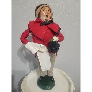 Byers Choice Male Caroler with Music Sheet And Lanten 1987 Vintage